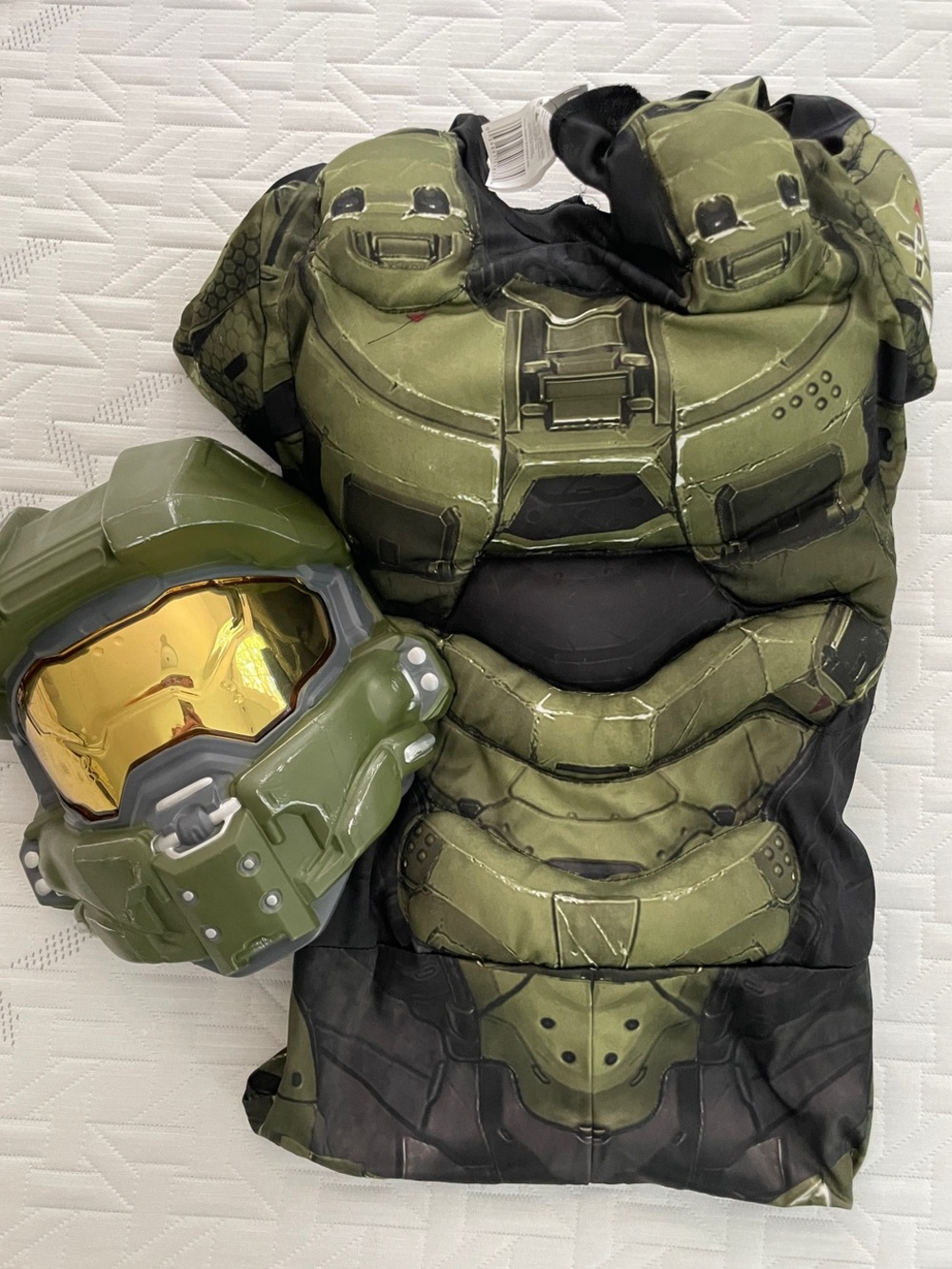 Halo Master Chief Kids Padded Muscle Costume With Helmet Size M 8–10